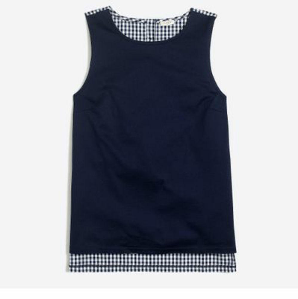 J.Crew Factory Contrast Terry Tank NWT